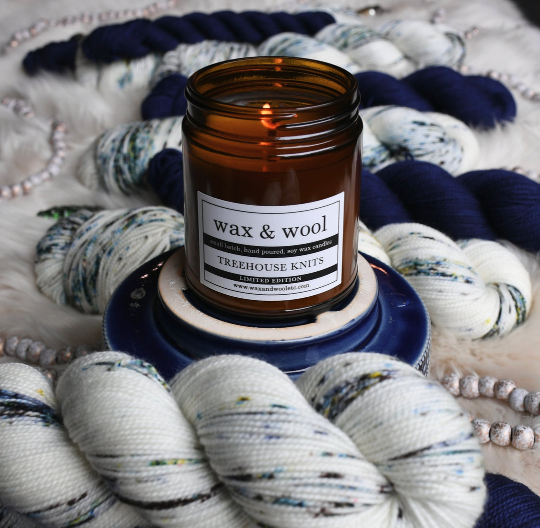 TREEHOUSE KNITS - Wax and Wool Pure Soy Wax Candle